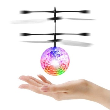 ŚWIECĄCA LATAJĄCA MAGICZNA KULA STEROWANA DŁONIĄ DRON HELIKOPTER