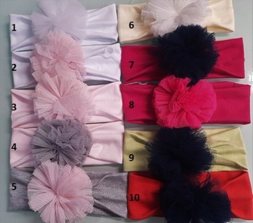 OPASKA DUŻY POMPON TIUL ROCZEK 10KOLORÓW 3MC-3LATA