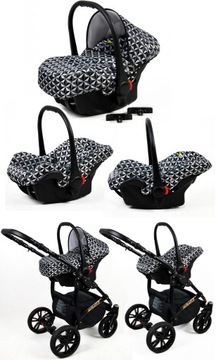 WÓZEK DZIECIĘCY 3w1 MIRACLE GŁĘBOKI SPACEROWY FOTE