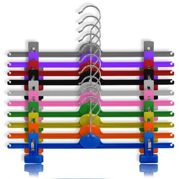 WIESZAKI DZIECIĘCE KLAMROWE KOLOROWE 32cm - 10 szt