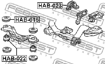 HONDA CR-V I 97-01 SILENTBLOK ULOŽENÍ NÁPRAVA ZADNÍ