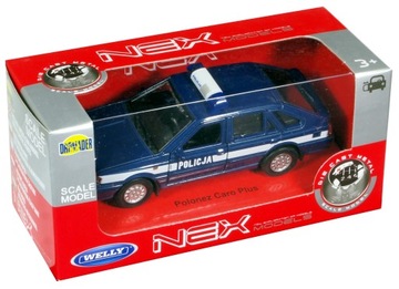 МЕТАЛЛ АВТОМОБИЛЬ POLONEZ CARO ПОЛИЦИЯ ПОЛИЦЕЙСКИЙ АВТОМОБИЛЬ WELLY
