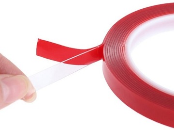 KLEJ MOCNA TAŚMA DWUSTRONNA MONTAŻOWA 12mm 1 METR