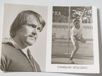 POCZTÓWKA STANISŁAW WOŁODKO MP W RZUCIE DYSKIEM 75