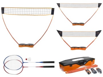 ZSB3 ZESTAW 3w1 SIATKA DO BADM. + TENIS ZIEMNY + SIATKÓWKA + WALIZKA NILS