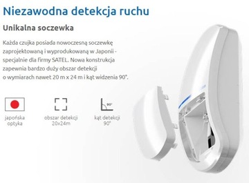 SLIM-PIR-LUNA Czujka ruchu z oświetleniem, Satel