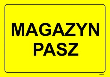 TABLICA TABLICZKA INFORMACYJNA MAGAZYN PASZ