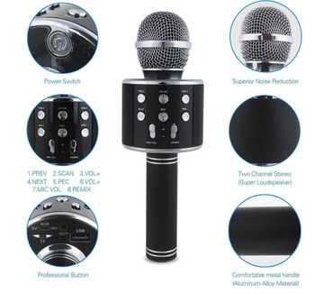 Караоке Bluetooth Wireless Microphone Microphone