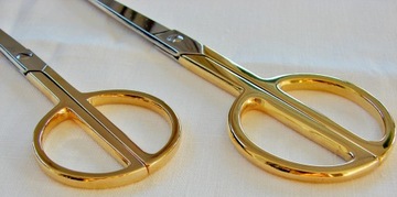 Ножницы офисные 23 см, позолоченные