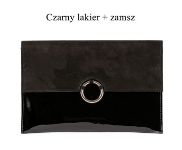 KOPERTÓWKA DAMSKA torebka kolory zamsz W64A