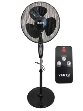 WENTYLATOR VENTO PODŁOGOWY 40 CM 40W pilot CZARNY