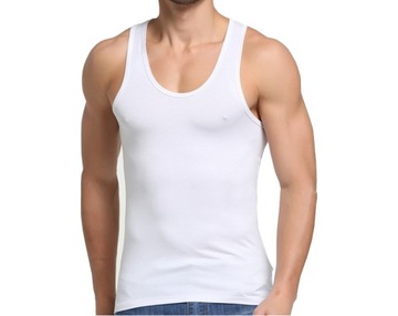PODKOSZULKA na Ramiączka Męska GŁADKA Bawełna -3XL