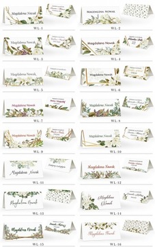 СВАДЕБНЫЕ ОКНА ДЛЯ СТОЛА, ЦВЕТЫ АКВАРЕЛЬНЫЕ - 6 ШТ.