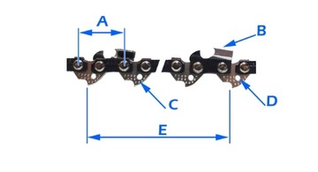 ПИЛЬНАЯ ЦЕПЬ 16 дюймов 40 см 3/8 1,3 мм 57 звеньев