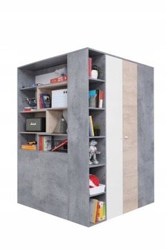 Garderoba szafa z wejściem 135x135 biała szara SI1