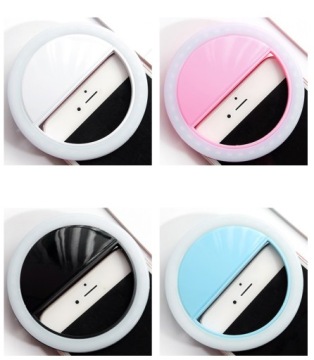 КОЛЬЦЕВАЯ ЛАМПА ДЛЯ СЕЛФИ. ЗВОНОК - СИНИЙ