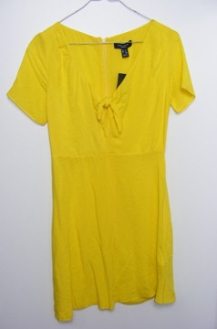 NEW LOOK PETITE żółta sukienka z wiskozy 34 Nowa