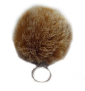POMPON BRELOK FUTRO KEYCHAIN ZAWIESZKA DO KLUCZY