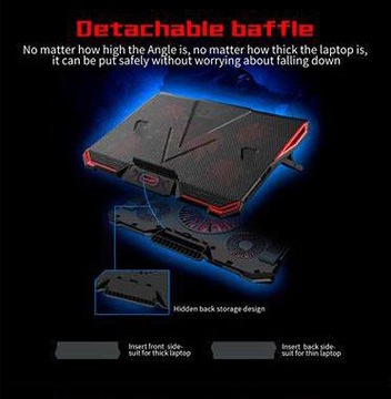 ПОДСТАВКА-ОХЛАЖДАЮЩАЯ ПОДСТАВКА ДЛЯ НОУТБУКА 12–17 ФУТОВ