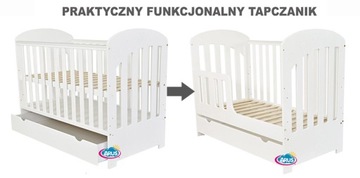 БЕЛАЯ ДЕТСКАЯ КРОВАТЬ С ЯЩИКОМ TAPCZANIK-POLA