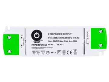 БЛОК ПИТАНИЯ POS 30Вт 2,5А 12В IP20 FTPC30V12-D