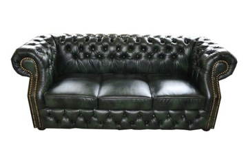 SOFA Oxford Chesterfield 3os. Skóra PRODUCENT