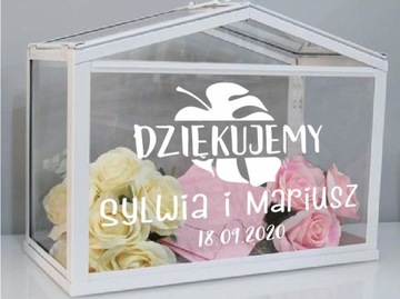 СВАДЕБНЫЕ благодарственные наклейки на коробку ЗЕРКАЛО