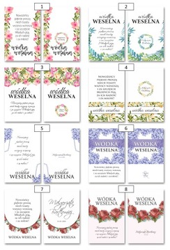 СВАДЕБНЫЕ ПОДВЕСКИ ВОДКА 60х90 10шт Бохо Цветы