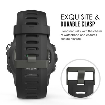 CZARNY Pasek Garmin FENIX 3 / 3HR / 5X PLUS