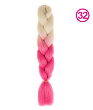 Синтетические волосы, разноцветные косички, дреды в стиле омбре.