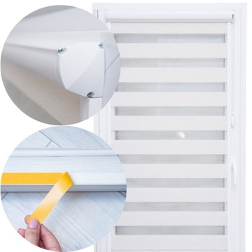 Roleta Dzień i Noc w Kasecie PCV na wymiar 115x150