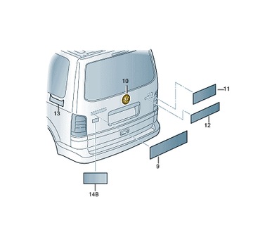 EMBLEMAT ZNACZEK LOGO VW Transporter T5 tył