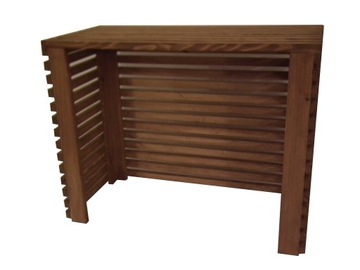 Drewniana ażurowa półka osłona schowek wnęka 80cm