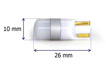 Светодиодная лампа T10 w5W W3W 12V CANBUS 190лм Белый