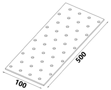 Плоский соединитель Перфорированная пластина ПП17 100х500 25с