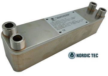 Теплообменник 30кВт 30 пластин 3/4' NORDIC TEC