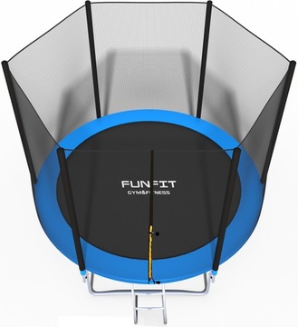 САДОВЫЙ батут 252 СМ С СЕТОЧНОЙ ЛЕСТНИЦОЙ FUNFIT