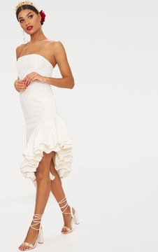 PRETTYLITTLETHING sukienka biała ołówkowa 36 S