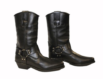 BUTY MOTOCYKLOWE SKÓRZANE KOWBOJKI WYSOKIE KG2 44