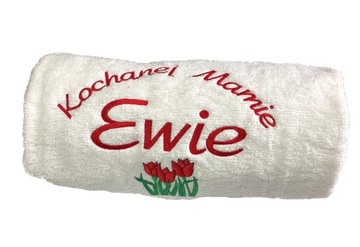 RĘCZNIK 70X140 Z HAFTEM IMIĘ PREZENT DZIEŃ MAMY