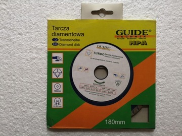 TARCZA DIAMENTOWA 180mm. TURBO GUIDE