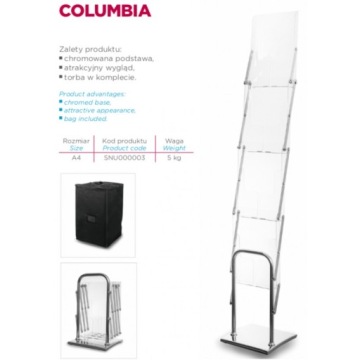 КАТАЛОГ COLUMBIA А4 ПОДСТАВКА + СУМКА – ХИТ!