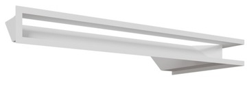 KRATKA LUFT NAROŻNA 800x400x90 biała bez łączeń