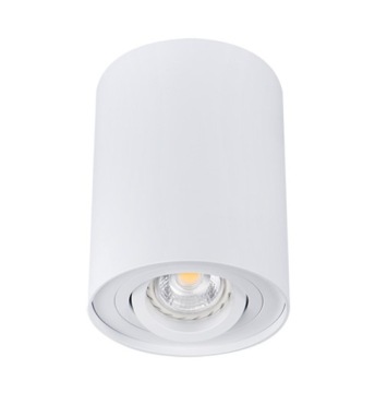 OPRAWA HALOGENOWA NATYNKOWA TUBA RUCHOMA okrągła do LED na 230V biała