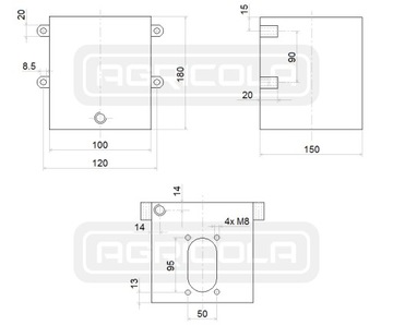 ОДНОСТОРОННИЙ ГИДРАВЛИЧЕСКИЙ НАСОС 12см3 С БАКОМ 2Л БАДЕСТНОСТЬ