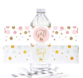 Наклейка «IT'S A BOY» для украшения бутылочки для детского душа