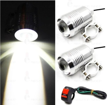 ГАЛОГЕННАЯ ЛАМПА ОТРАЖАТЕЛЬ CREE LED 2 ШТ. + ПЕРЕКЛЮЧАТЕЛЬ