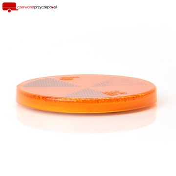 ОРАНЖЕВЫЙ РЕФЛЕКТОР самоклеящийся, круглый, диаметр 61 мм.