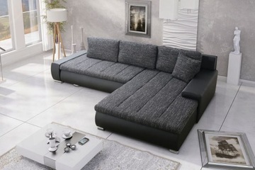 Duży narożnik do salonu DENERIS pow spania 255x150
