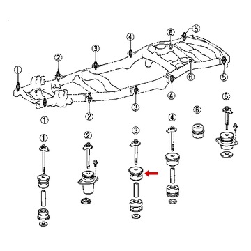 ULOŽENÍ RÁMCE 3 ŘADA LAND CRUISER 100 52205-60020